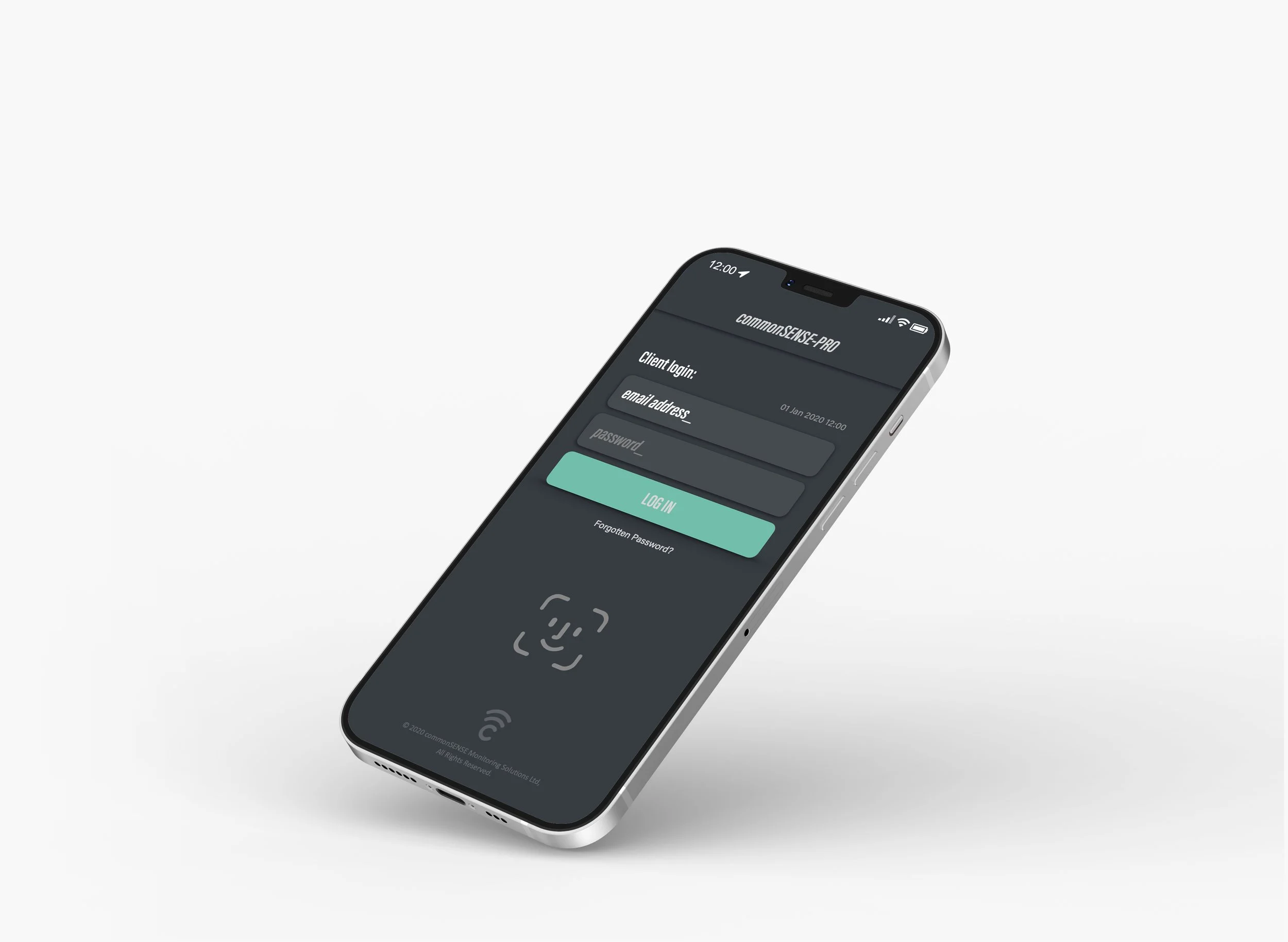 Login screen interface design