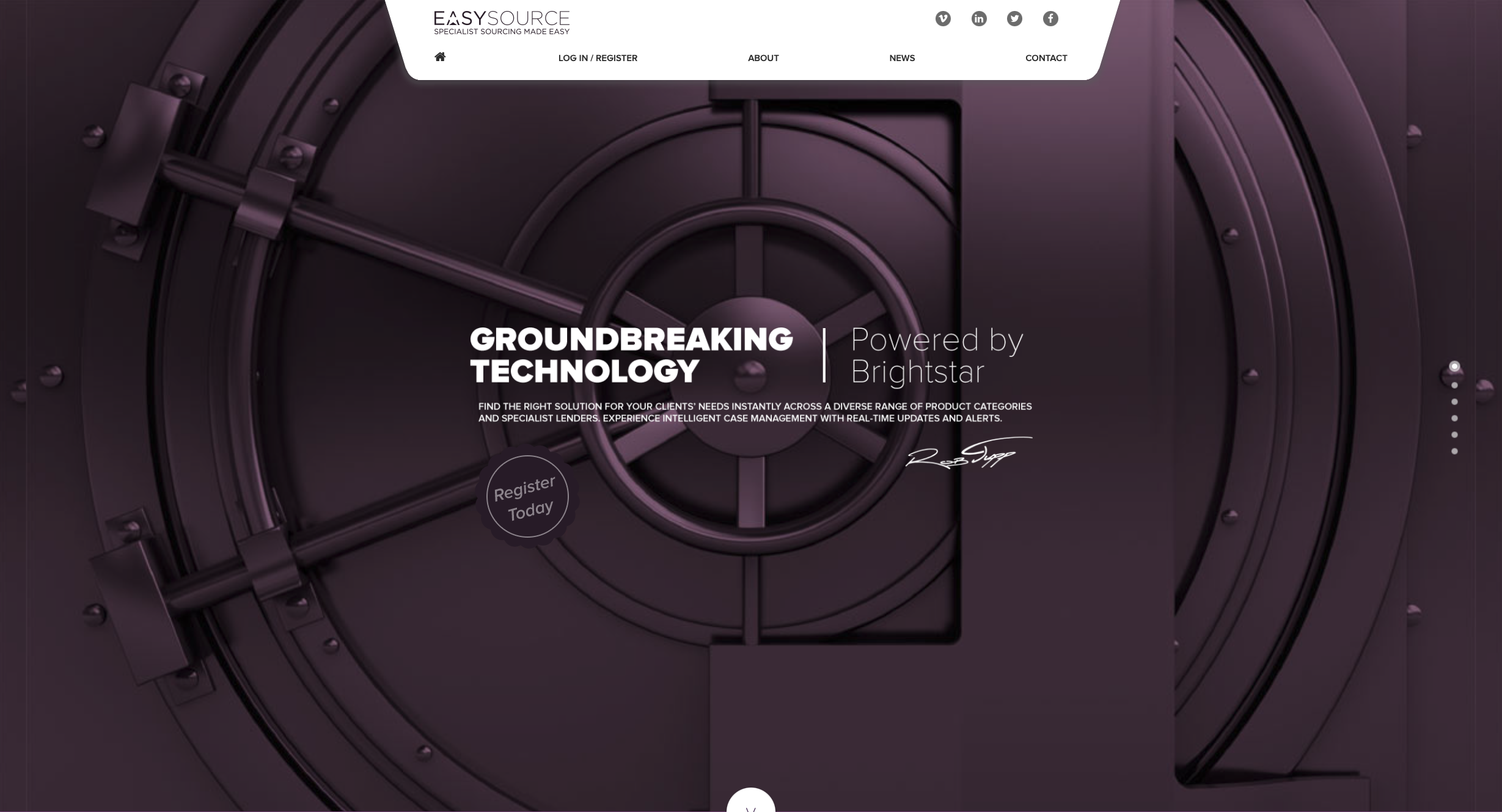 EasySource platform homepage