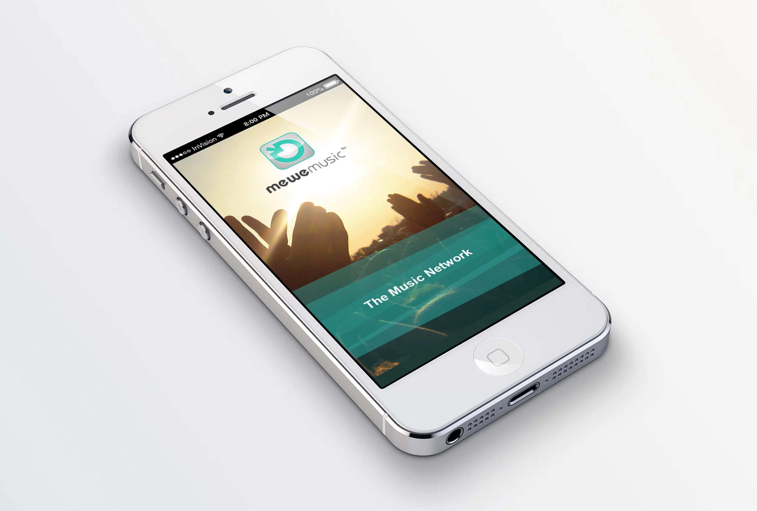 mewe Music 2015 concept prototype — splash screen, no public launch is evidenced in the available project material
