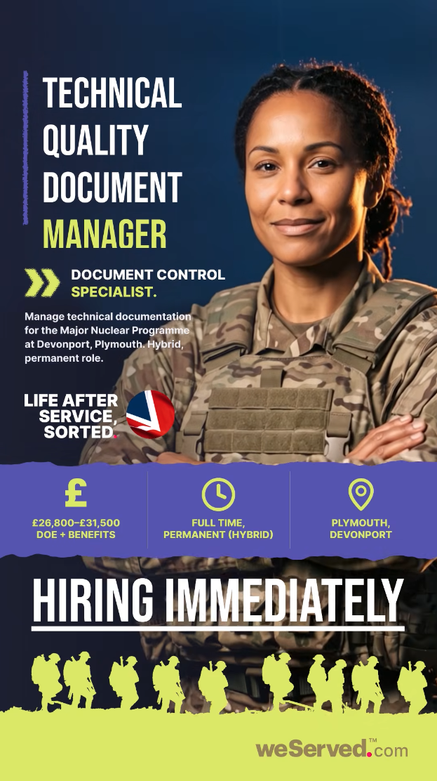 weServed™ recruitment campaign — Technical Quality Document Manager, Devonport